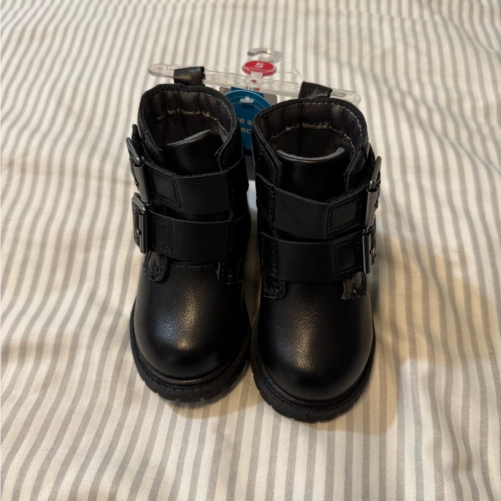🆕 Carter's Black Kids Boots with Straps